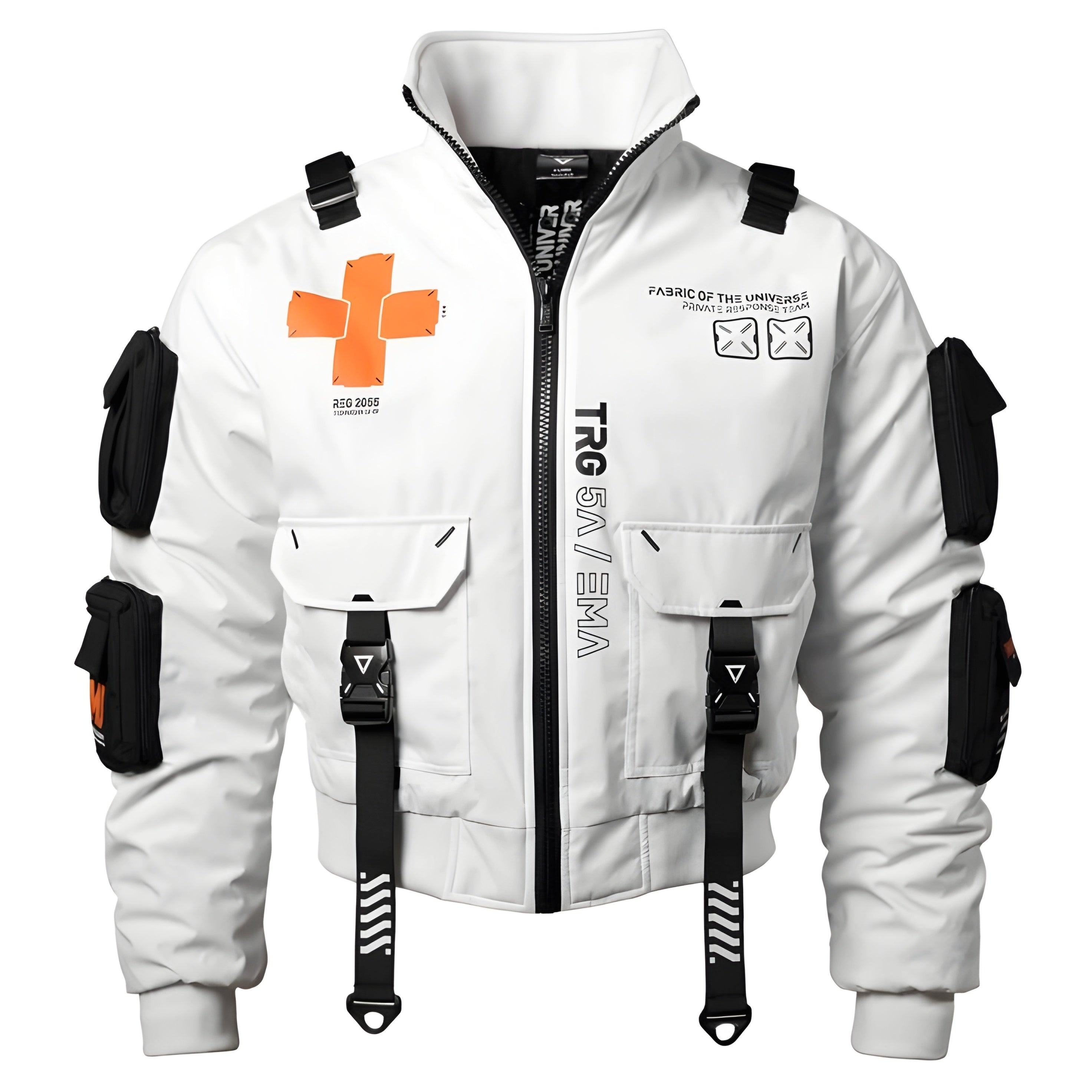 Medic White Short Bomber Jacket