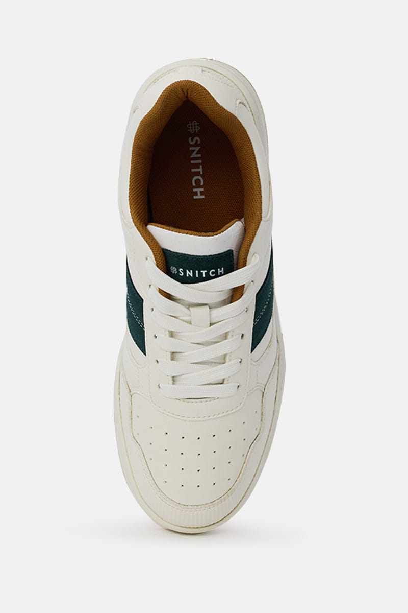 Aero Cream and Green Sneakers